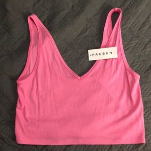 Pacsun pink crop tank top NWT